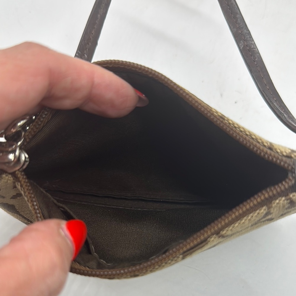 Coach Brown Signature Wristlet - Picture 4 of 7